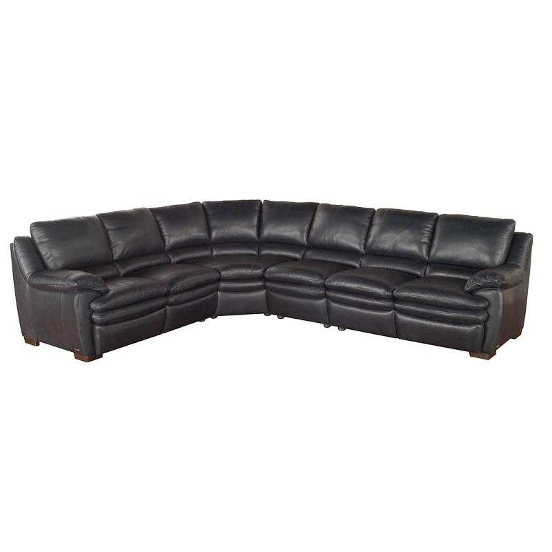 Natuzzi Black Leather Sectional Odditieszone