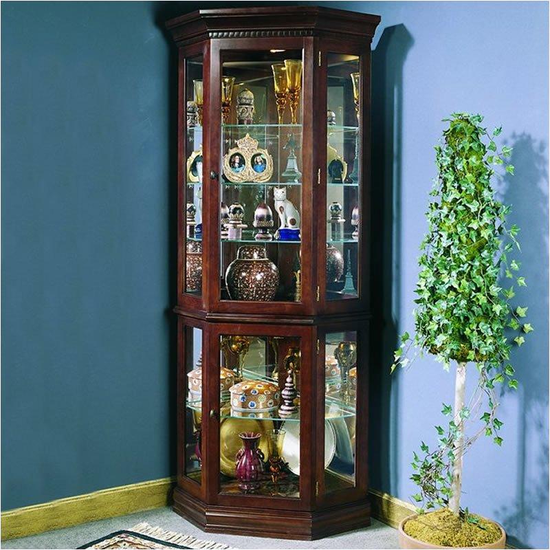 20210 Victorian Cherry Pulaski Furniture Corner Curio