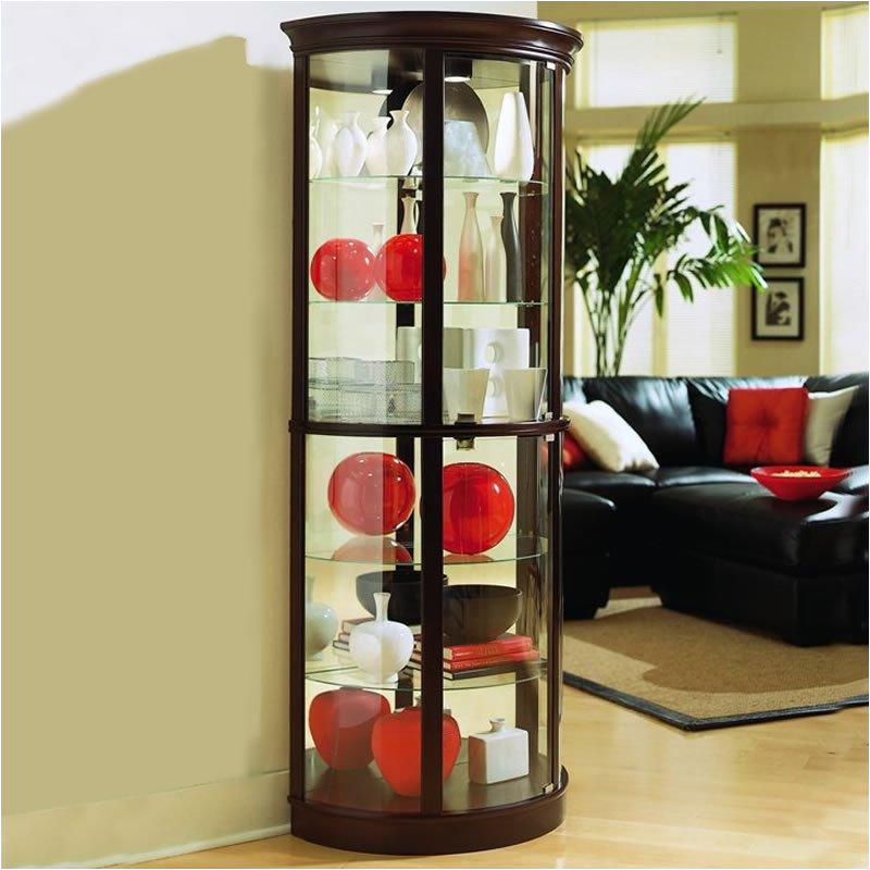 20857 Chocolate Cherry Ii Pulaski Furniture Half Round Curio