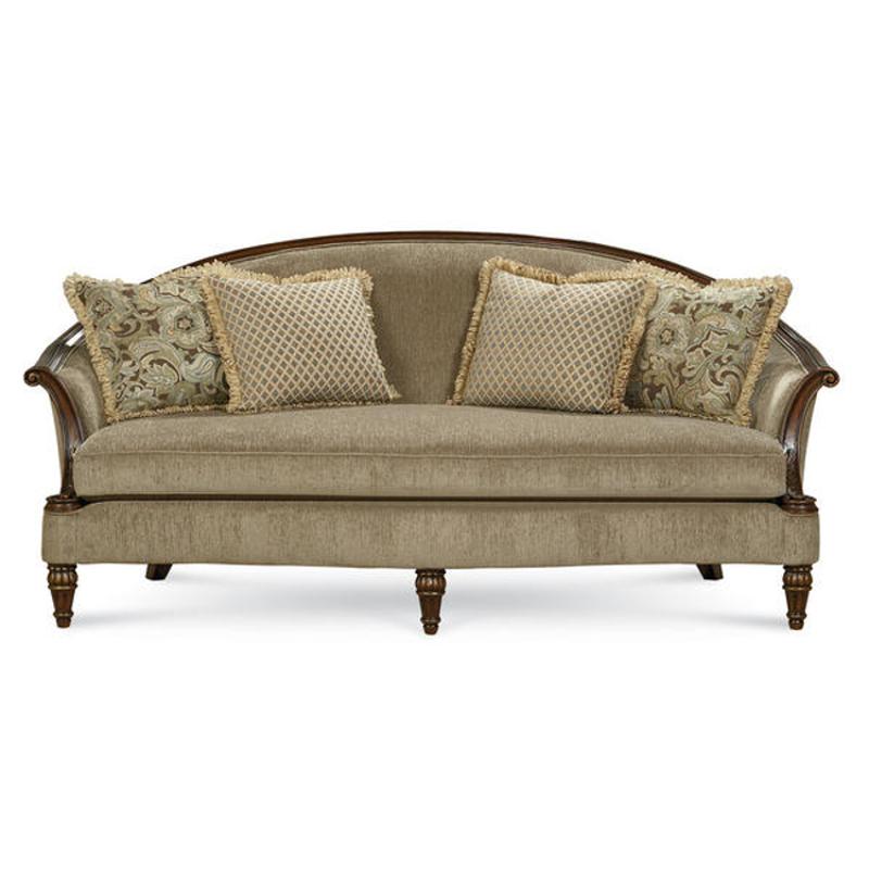 3660 082 A Schnadig Furniture Allyson Carved Wood Sofa