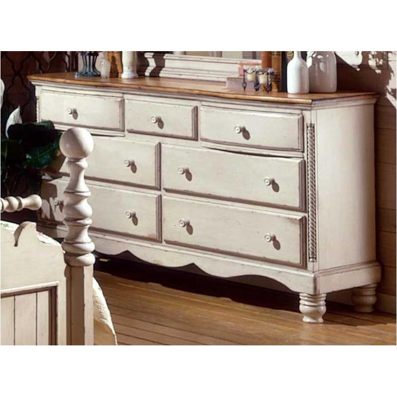 1172 717 Hillsdale Furniture Dresser Antique White