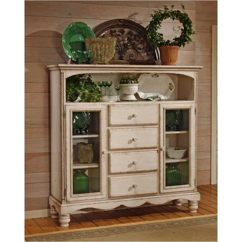 4508 854 Hillsdale Furniture Wilshire Antique White Bakers Cabinet With 4 Drawers Antique White