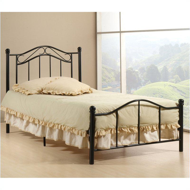 1751 330 Hillsdale Furniture Gavin Matte Black Twin Bed Set Matte Black