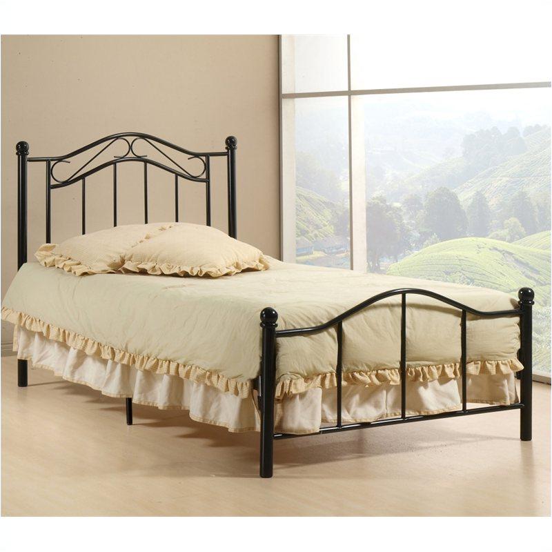 1751 330 Hillsdale Furniture Twin Bed Set Matte Black