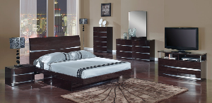 Aurora - Wenge Bedroom Set Global Furniture Aurora - Wenge Bedroom Furniture