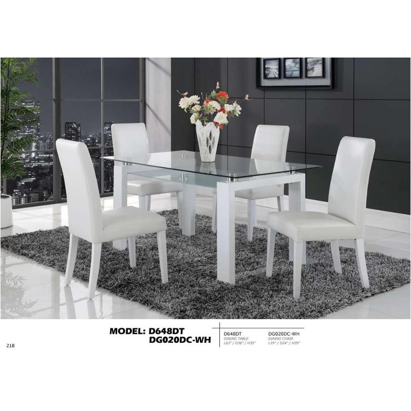 D648dt Global Furniture 648 Dinette Table White