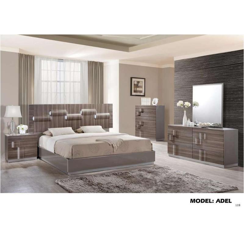 Adel Gz Kb Global Furniture King Bed Grey Hg And Zebra Wood