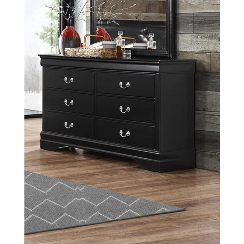 Marley Bl D Global Furniture Marley Black Bedroom Dresser