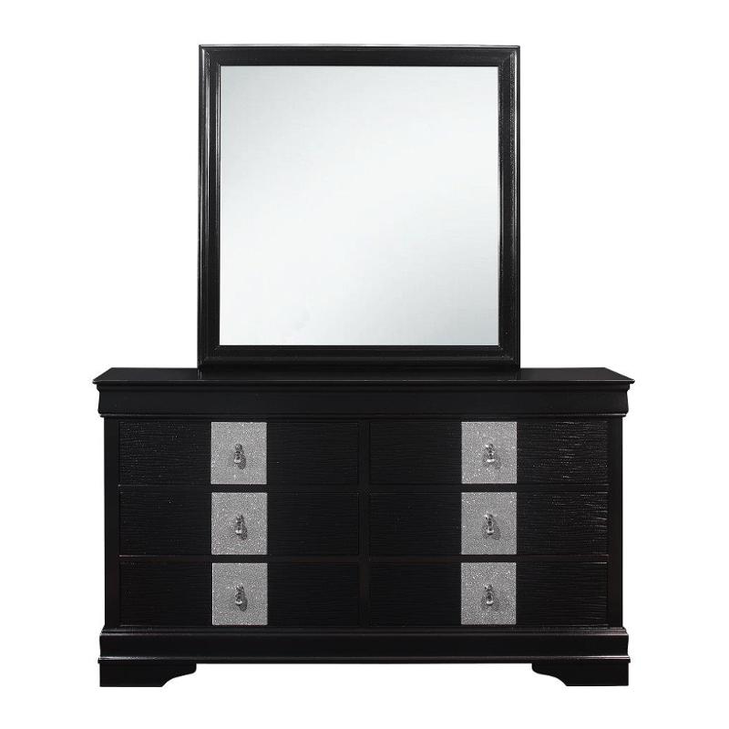 Mia Bl D Global Furniture Black Dresser