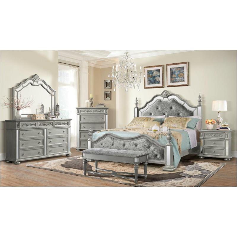 Diana Sl Qb Global Furniture Diana Silver Queen Bed