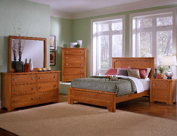 Lifestyle Light Cherry Bedroom Set Vaughan Bassett Furniture