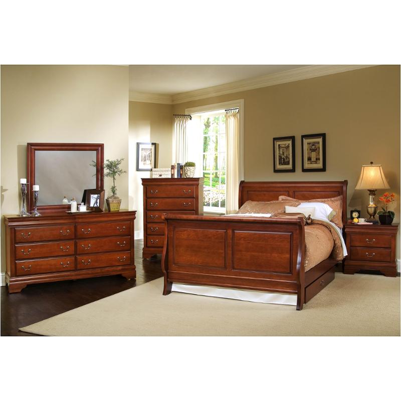 Bb13 553a Vaughan Bassett Furniture Louis Dark Cherry Bed