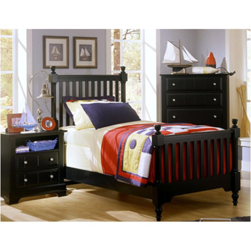 Bb16 337 Vaughan Bassett Furniture Twin Slat Poster Bed Black Bb16 337 Vaughan Bassett Furniture Cottage Black Kids Room Bed