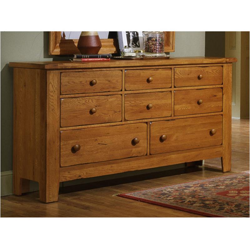 960 002 Vaughan Bassett Furniture Keepsake Dresser Antique Oak