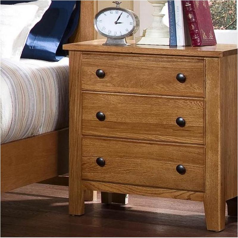 312227 Vaughan Bassett Furniture Night Stand Light Solid Oak