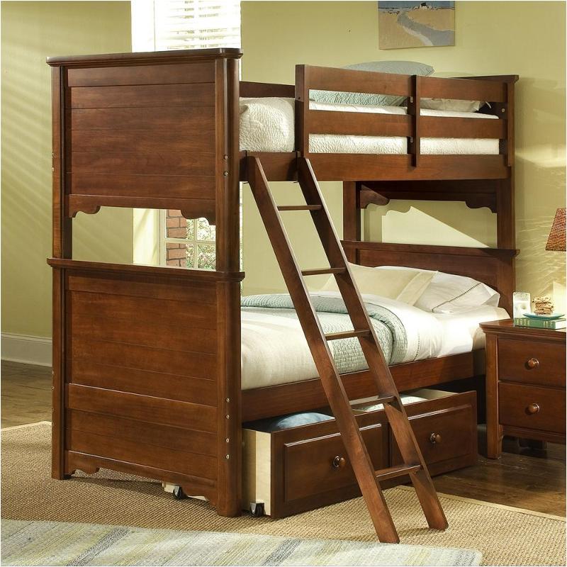 801 333a Vaughan Bassett Furniture Twin Bunk Bed 801 333a Vaughan Bassett Furniture Cottage Colours Heartland Cherry Bedroom Bed
