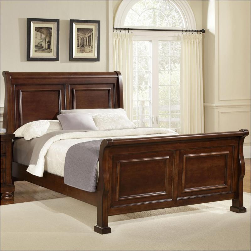 530 553 Vaughan Bassett Furniture Queen Sleigh Bed Dark Cherry