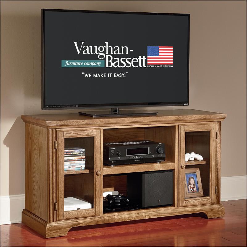 60548 Vaughan Bassett Furniture 54in Media Center Light Oak