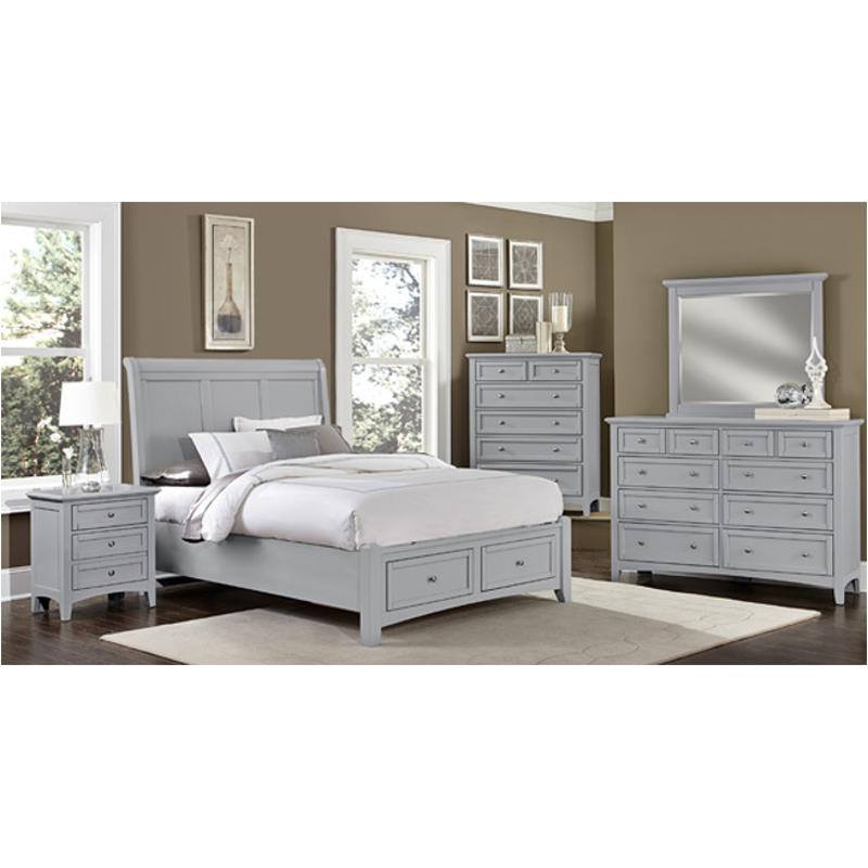 bb26-002 vaughan bassett furniture bonanza - grey triple dresser - grey