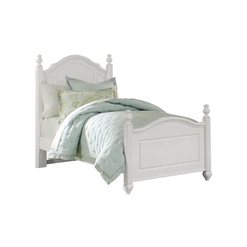 384 338 Vaughan Bassett Furniture Twin Poster Bed Soft White 384 338 Vaughan Bassett Furniture French Market Soft White Kids Room Bed