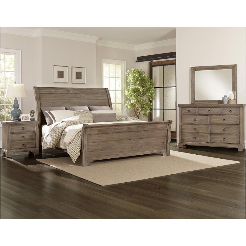 814 553 Vaughan Bassett Furniture Whiskey Barrel Rustic Gray Queen Sleigh Bed Rustic Gray