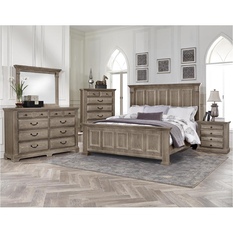 Bb96 669 Vaughan Bassett Furniture Woodlands Driftwood King Mansion Bed