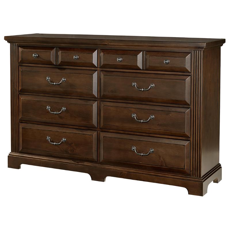 Bb98 002 Vaughan Bassett Furniture Triple Dresser 8 Drawers Bb98 002 Vaughan Bassett Furniture Woodlands Cherry Bedroom Dresser