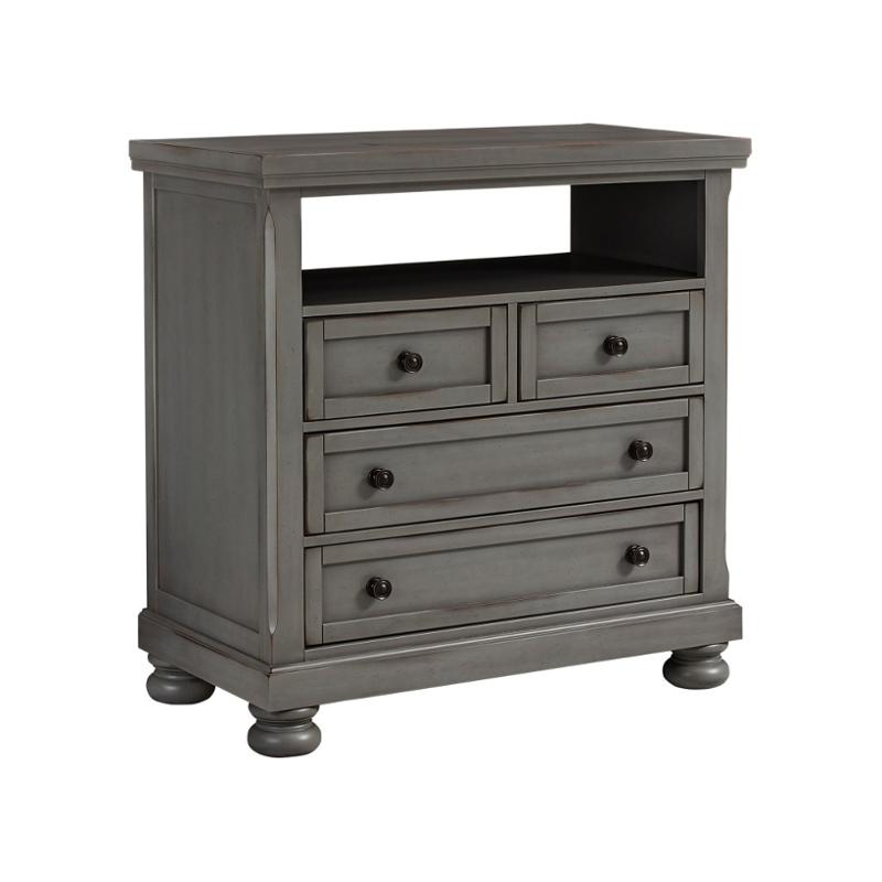 531 114 Vaughan Bassett Furniture Reflection Antique Pewter Entertainment Center 4 Drawers