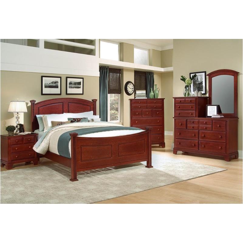 bb5-558 vaughan bassett furniture hamilton/franklin - cherry queen panel  bed - cherry