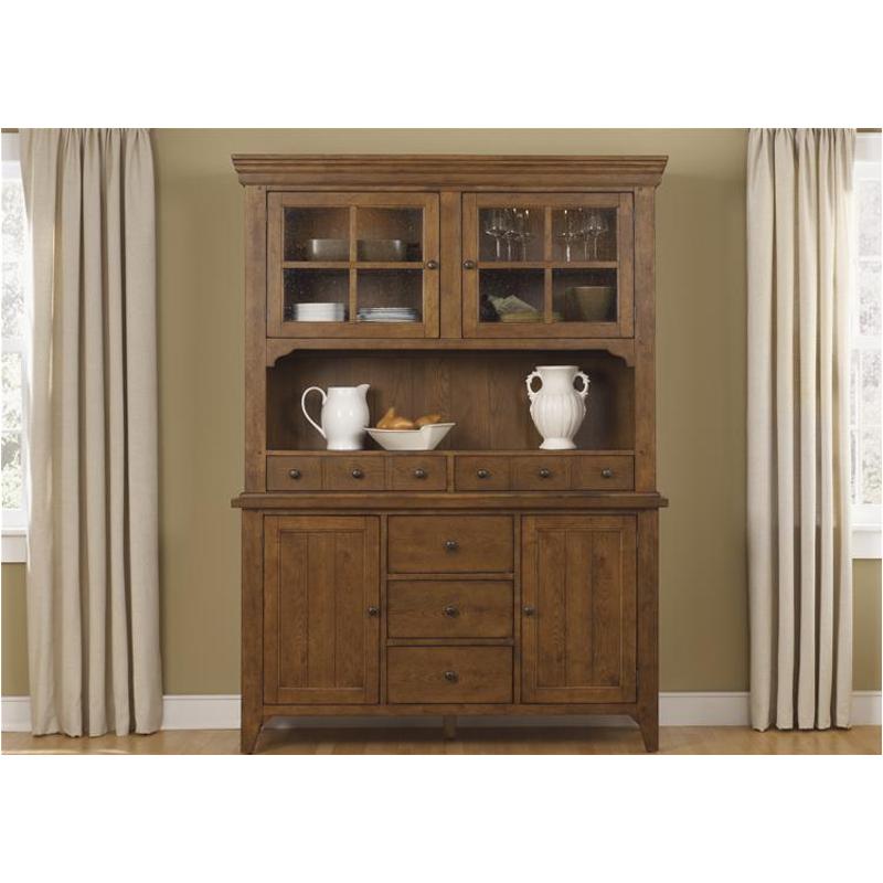 382 Ch6183 Liberty Furniture Hearthstone Oak China Hutch And Buffet