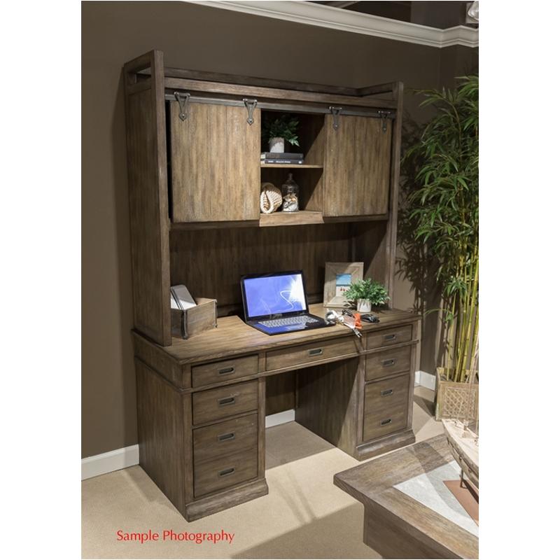 466 Ho133 Liberty Furniture Barn Door Credenza Hutch