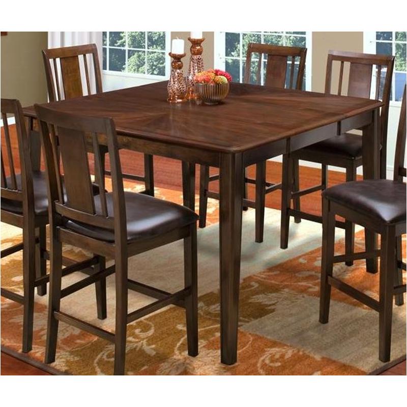 45 160 10 C New Classic Furniture Latitudes Round Corner Counter Table Chestnut