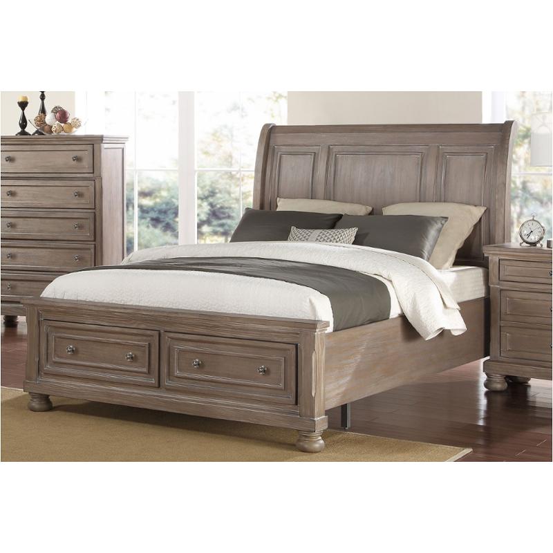 B2159 110 Ck New Classic Furniture Allegra California King Bed With Storage Fb