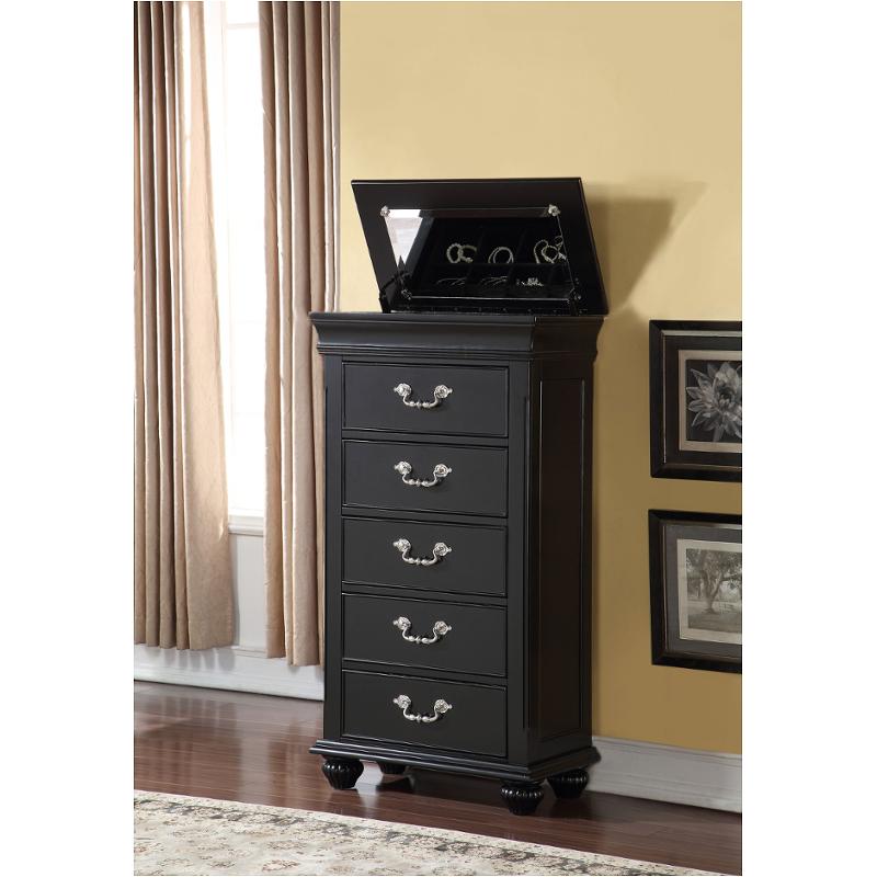 B8650 074 New Classic Furniture Lift Top Lingerie Chest Black