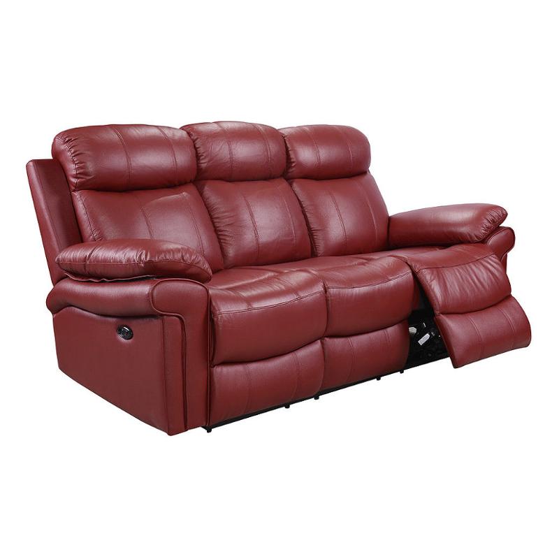 Shae Joplin Blue Leather Power Reclining Sofa Baci Living Room