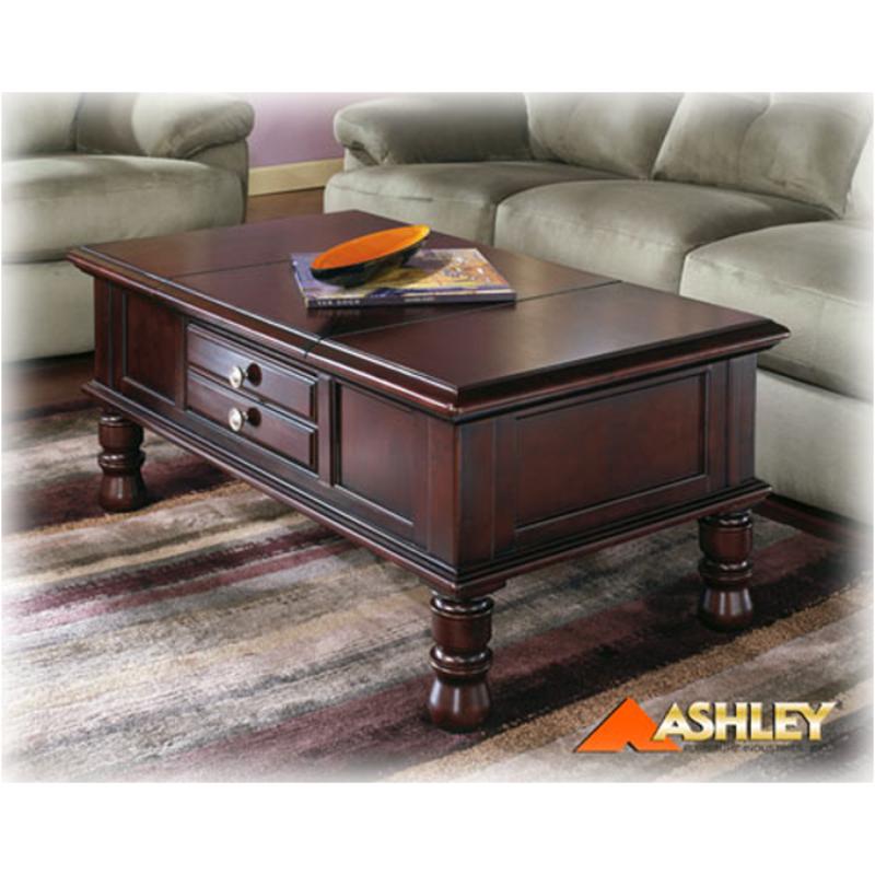 T413 20 Ashley Furniture Storage Cocktail Merlot Finish T413 20 Ashley Furniture Hill House Cocktail Table