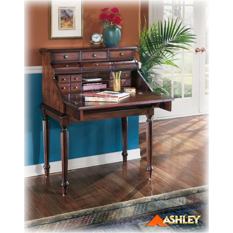 H257 19 Ashley Furniture Secretary Mahogany Stain Finish