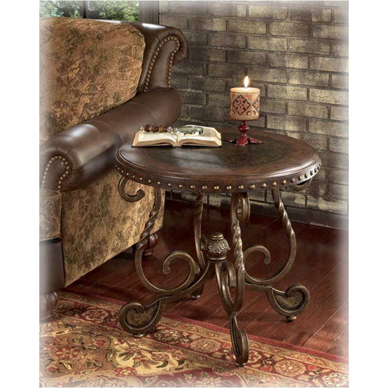 T382 6 Ashley Furniture Rafferty Dark Brown Round End Table T382 6 Ashley Furniture Rafferty Dark Brown Living Room End Table
