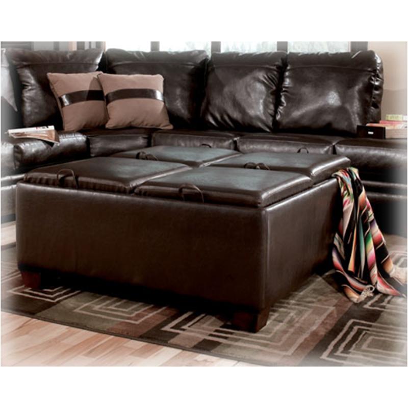 7190311 Ashley Furniture Durahide Bicast Brown Storage Ottoman