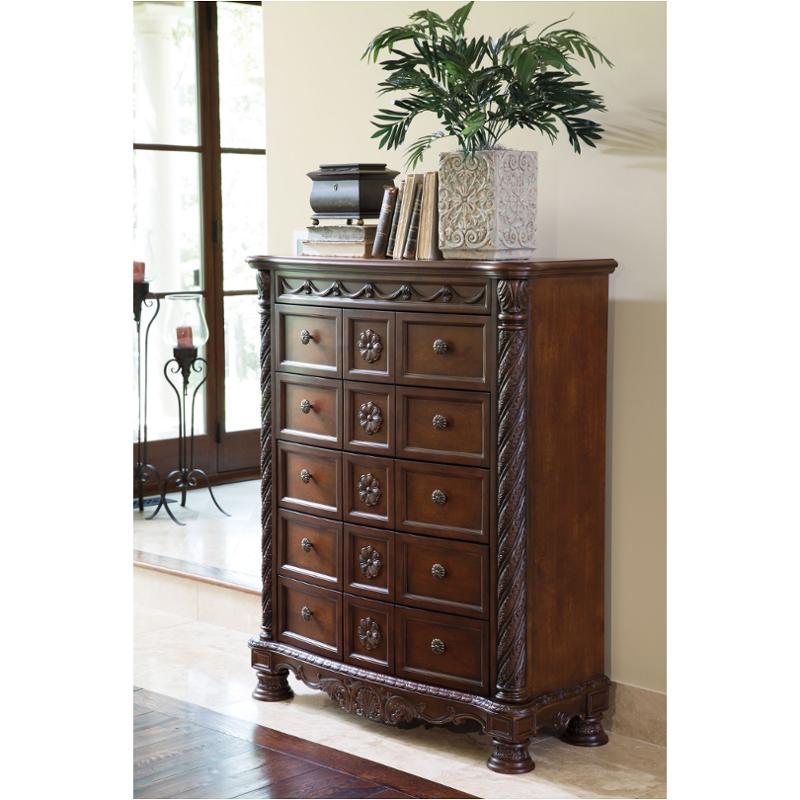 B553 46 Ashley Furniture North Shore Dark Brown Chest