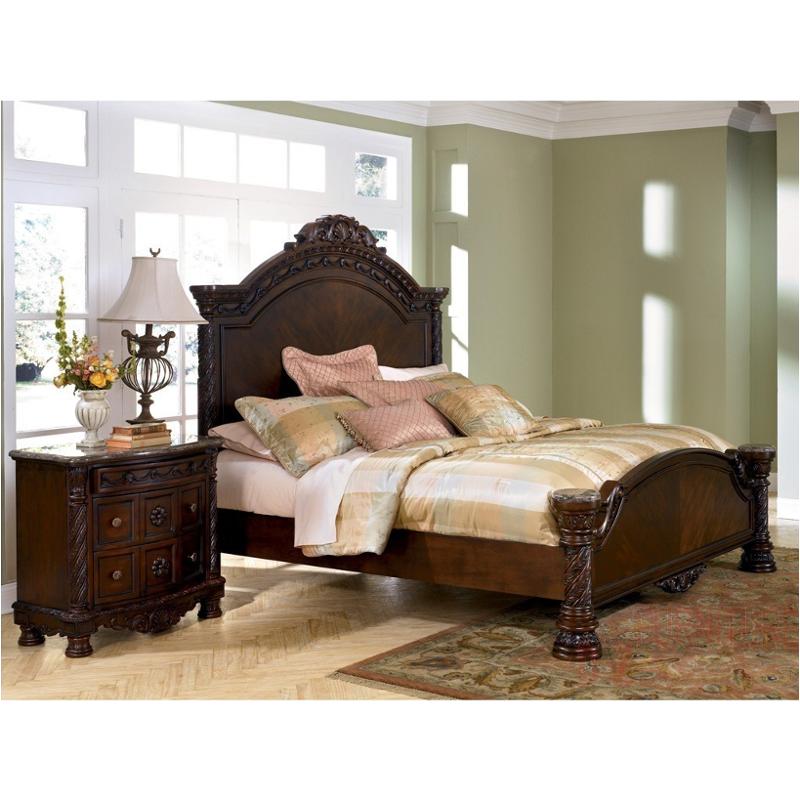 B553 158 Ashley Furniture North Shore Dark Brown King Panel Bed