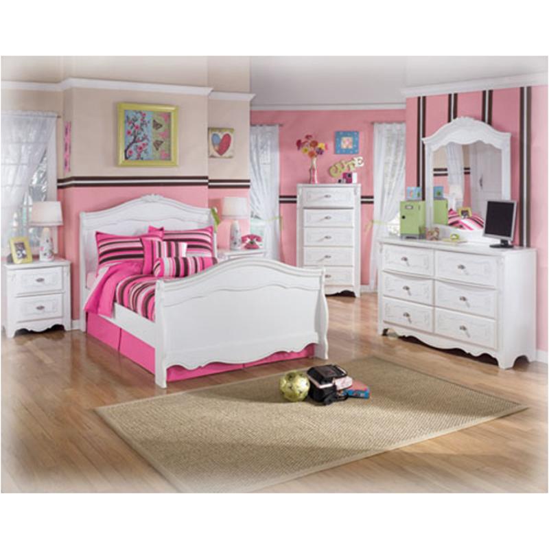 b188-26 ashley furniture exquisite - white bedroom mirror