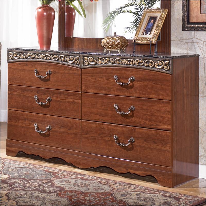 B105 31 Ashley Furniture Fairbrooks Estate Reddish Brown Dresser