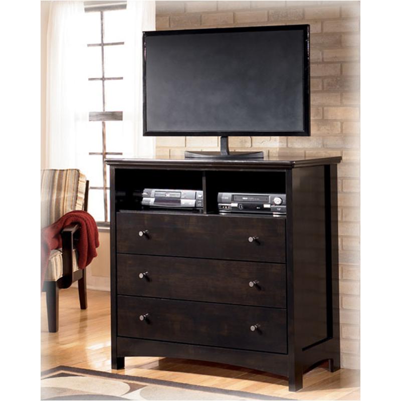 B208 39 Ashley Furniture Harmony Dark Brown Media Chest