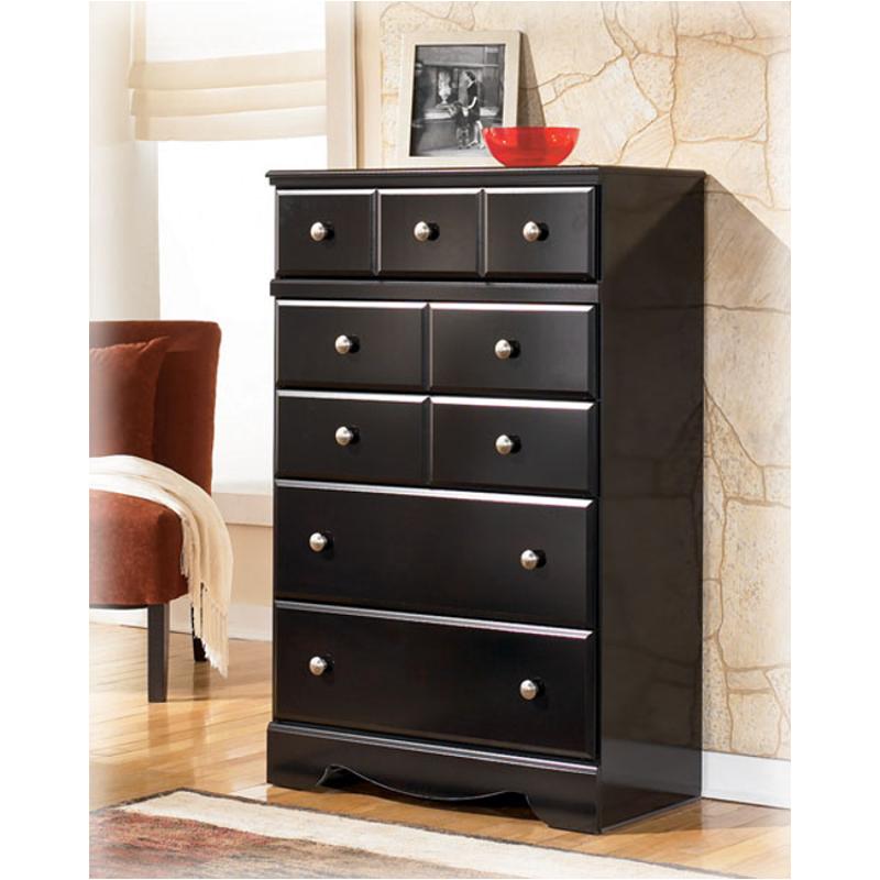 B271 46 Ashley Furniture Shay Almost Black Five Drawer Chest