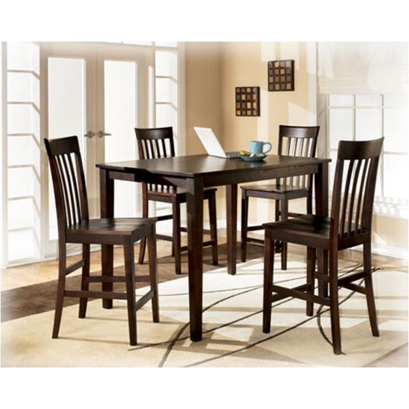 D258 223 Ashley Furniture Rectangular Drm Counter Table Set