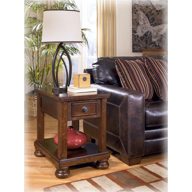 T697 3 Ashley Furniture Chair Side End Table T697 3 Ashley Furniture Porter Rustic Brown Chair Side End Table