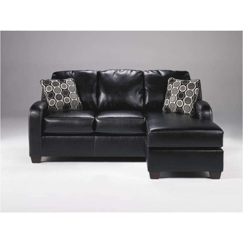 1310218 Ashley Furniture Devin Durablend Black Sofa Chaise