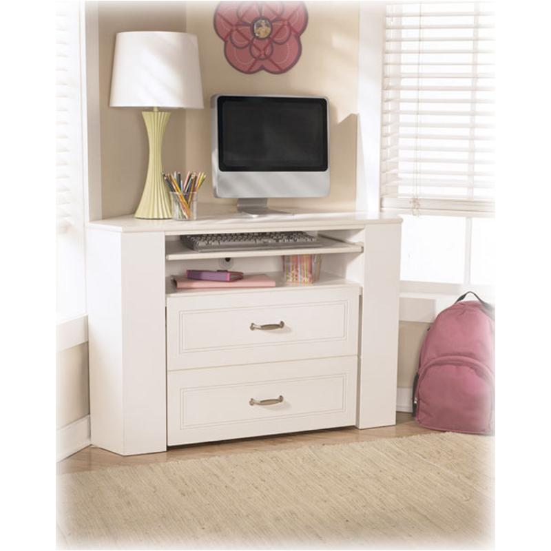 B102 15 Ashley Furniture Lulu Corner Desk Media Unit With Stool