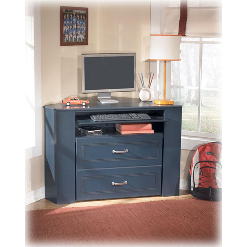 B103 15 Ashley Furniture Leo Corner Media Desk With Stool
